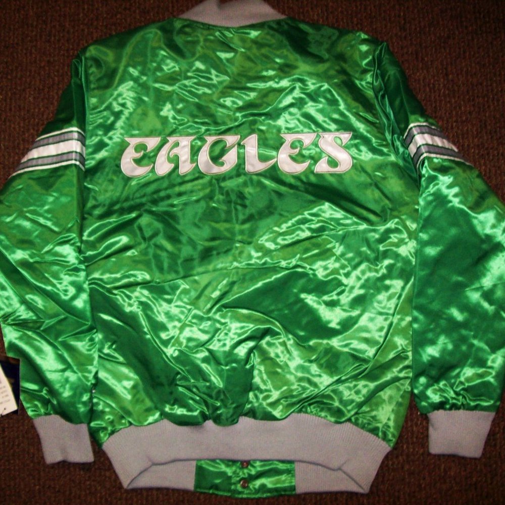 PHILADELPHIA EAGLES Starter Jacket Kelly Green - Picture 5 of 11